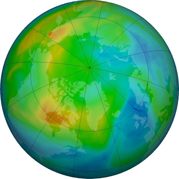 Arctic ozone map for 26 November 2015